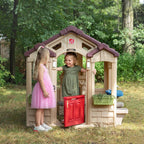 Step2 Charming Cottage Casita de Juegos para Niños, Club Infantil para Interior y Exterior, Sonidos Interactivos, Niños 2+ Años, Fácil de Montar