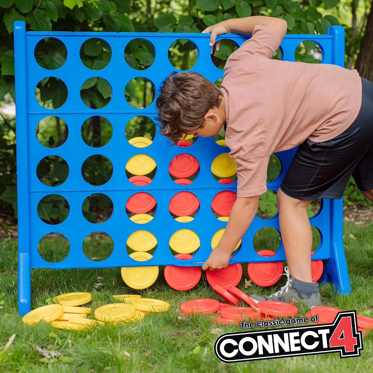 Connect 4 Giant Edition - Juego de 4 pies Jumbo Classic Four en--Row