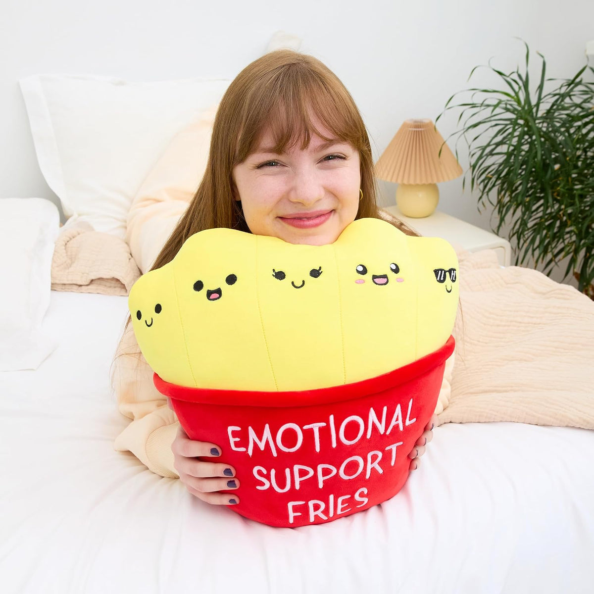 Apoyo emocional Mochi Fries de Relatable, peluches de peluche, almohada corporal suave, bonita decoración de habitación, gran idea de regalo para seres queridos de todas las edades