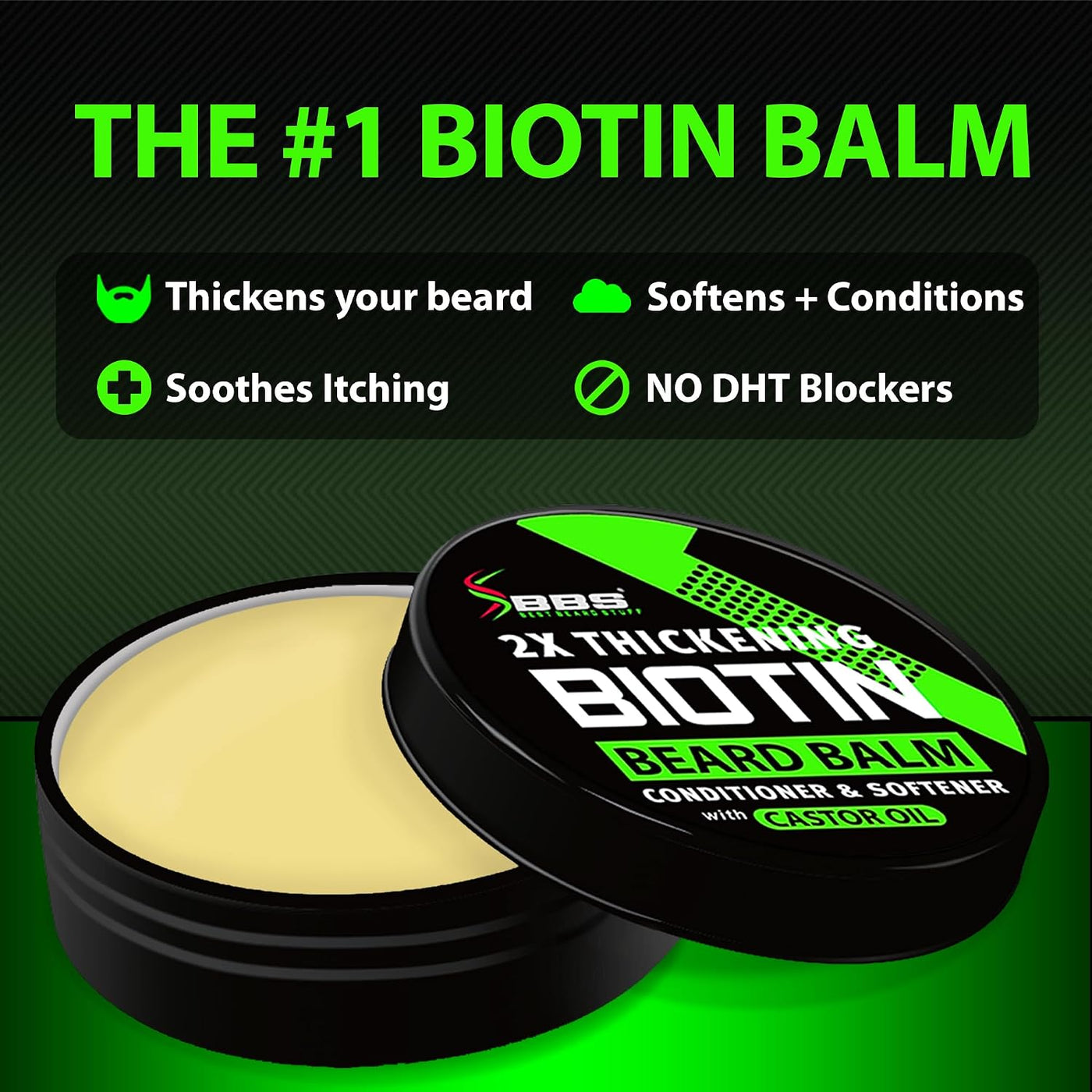 Sérum de Crecimiento de Barba GROW + Bálsamo de Barba 2X Biotina \u...
