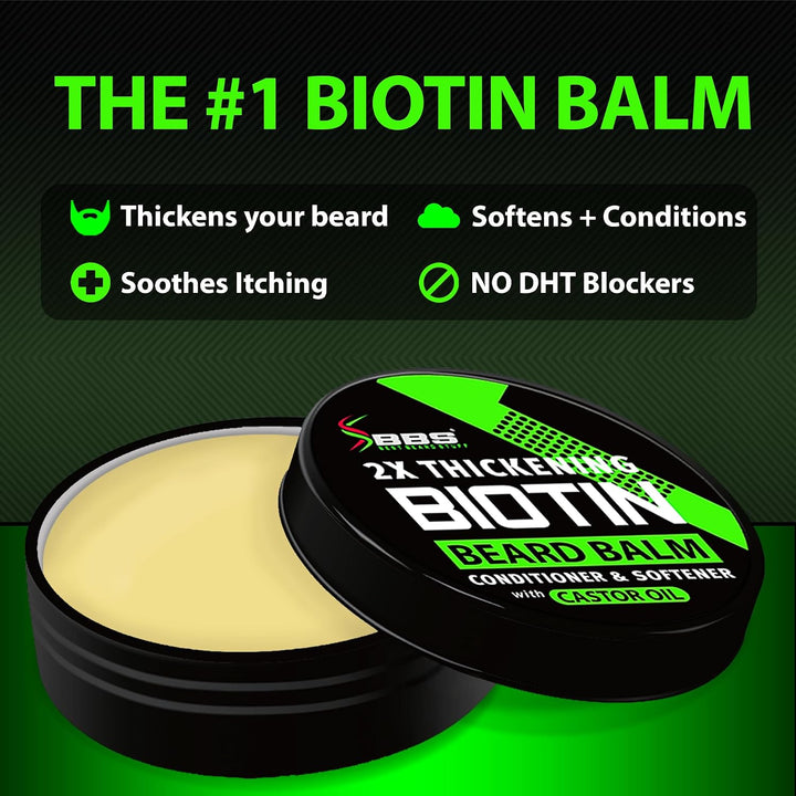 Sérum de Crecimiento de Barba GROW + Bálsamo de Barba 2X Biotina \u...