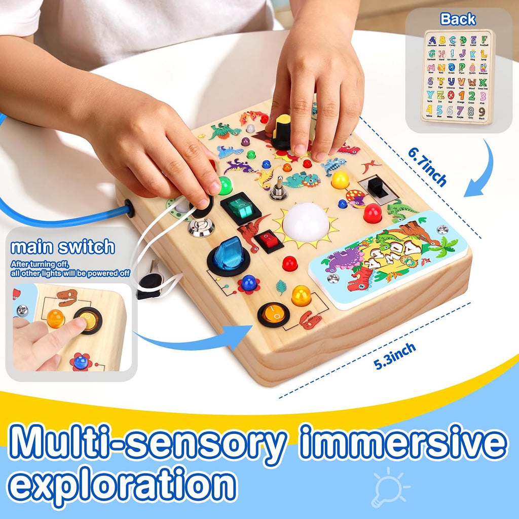 Tabla de actividades para niños pequeños – Juguete educativo Montessori para niños y niñas de 1 a 3 años | Actividad de aprendizaje sensorial apta para viajes | Ideal para niños con autismo