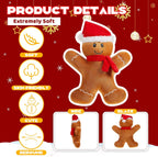 Poen - 4 almohadas de peluche de 10 pulgadas con diseño de hombre de