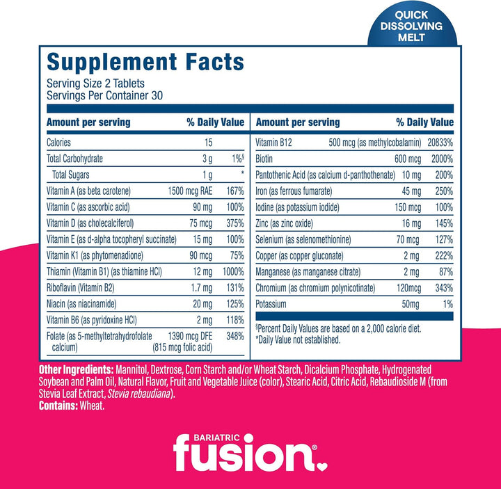 Bariatric Fusion Multivitamínico bariátrico con hierro Quick Melt |...