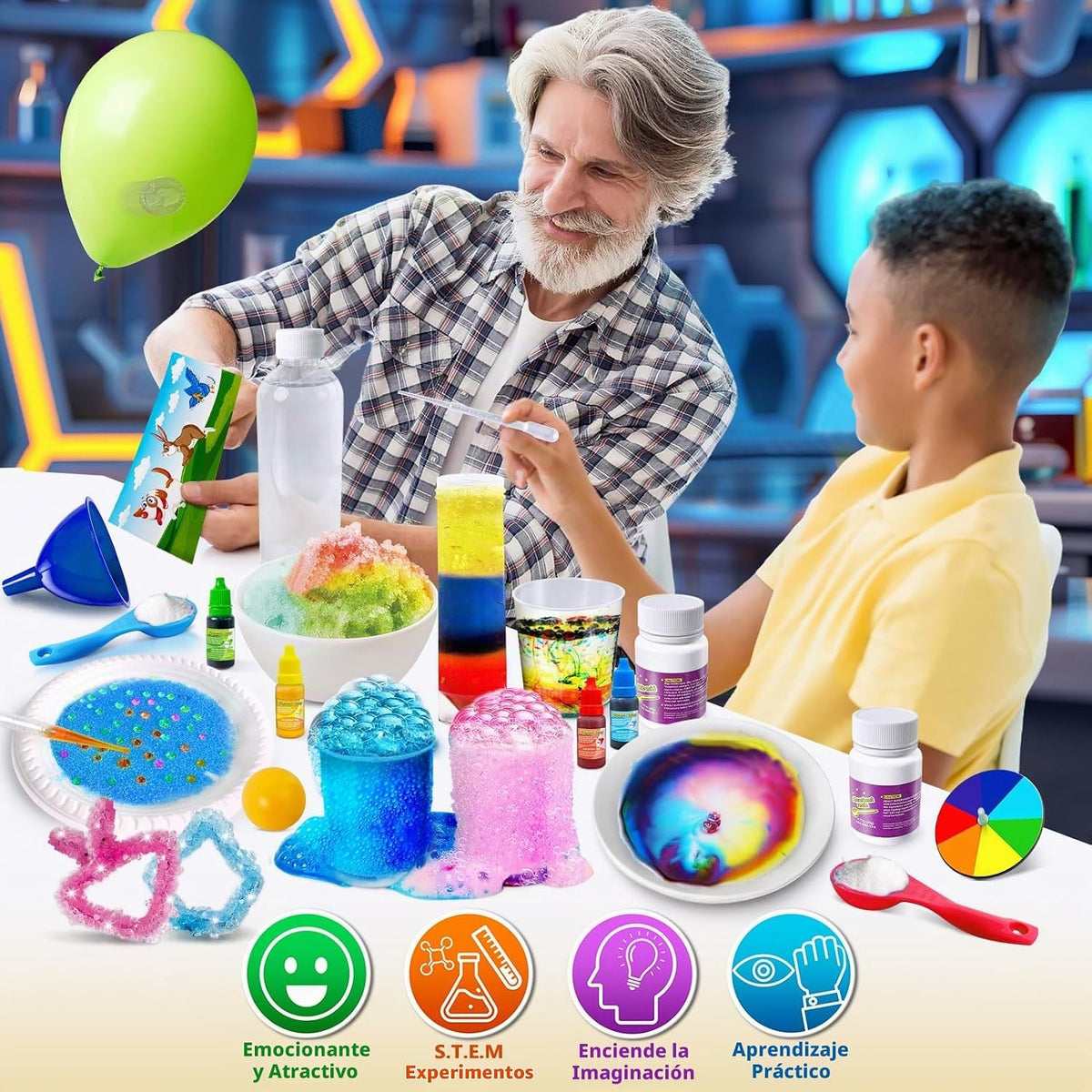 Kit de ciencia UNGLINGA para niños con 212 experimentos fáciles