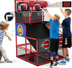 Dual Shot Basketball Arcade Game con Dartboard/Electronic Scoreboard