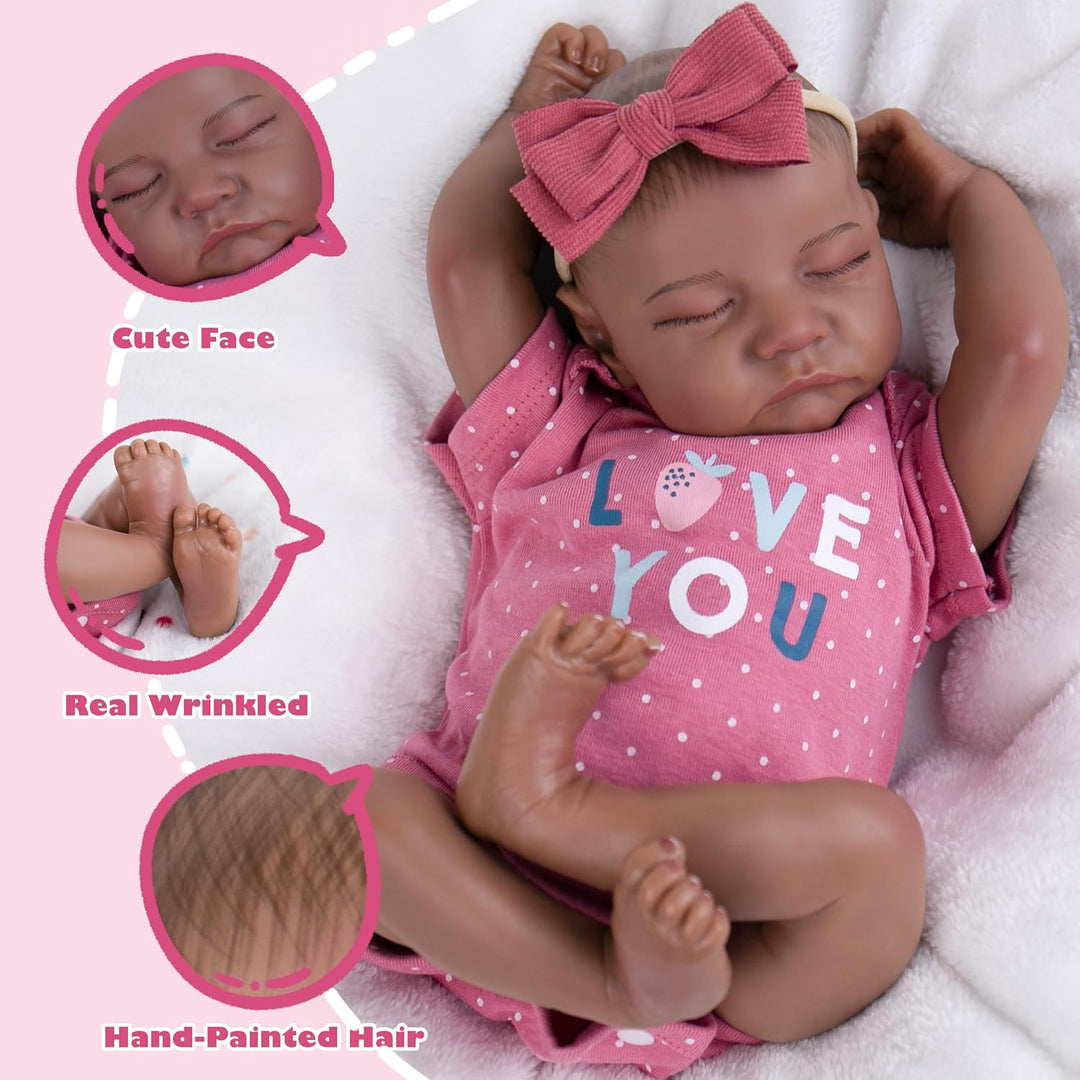 Milidool Reborn Baby Dolls Black Girl - Muñecas de bebé realistas d...