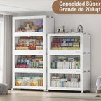 BROVIEW Contenedores de almacenamiento apilables de 600 cuartos con tapa