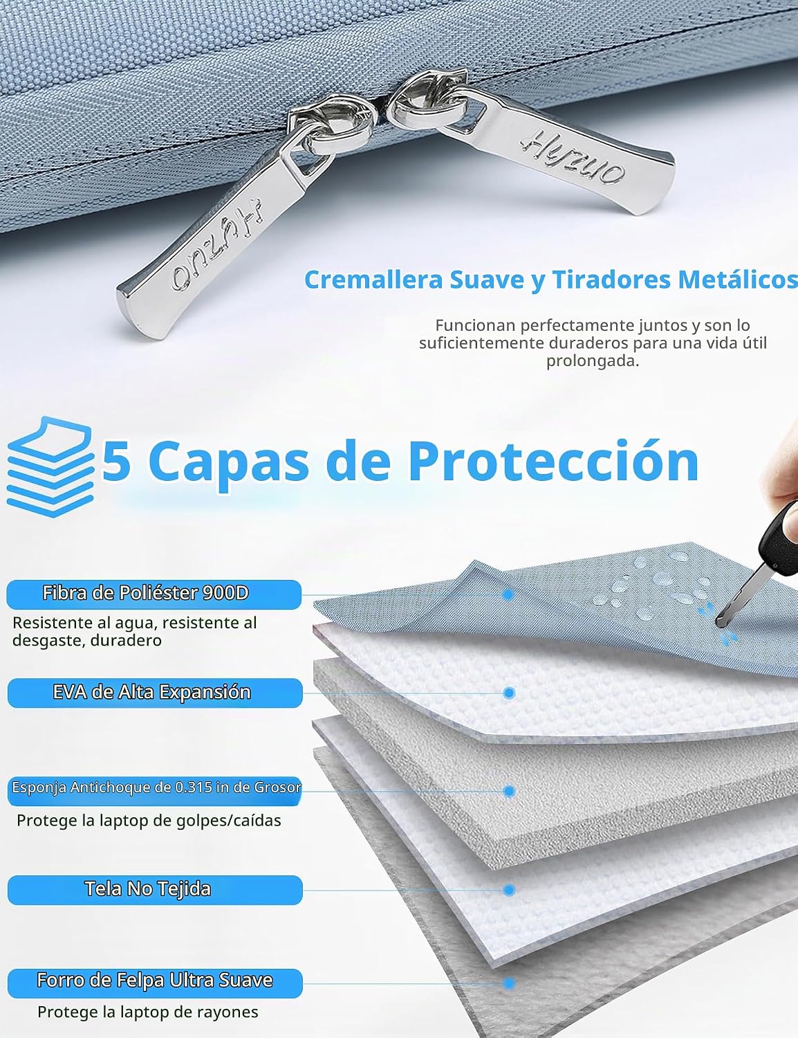 HYZUO Funda para laptop de 14-15 pulgadas para MacBook Air 15 M5, a...