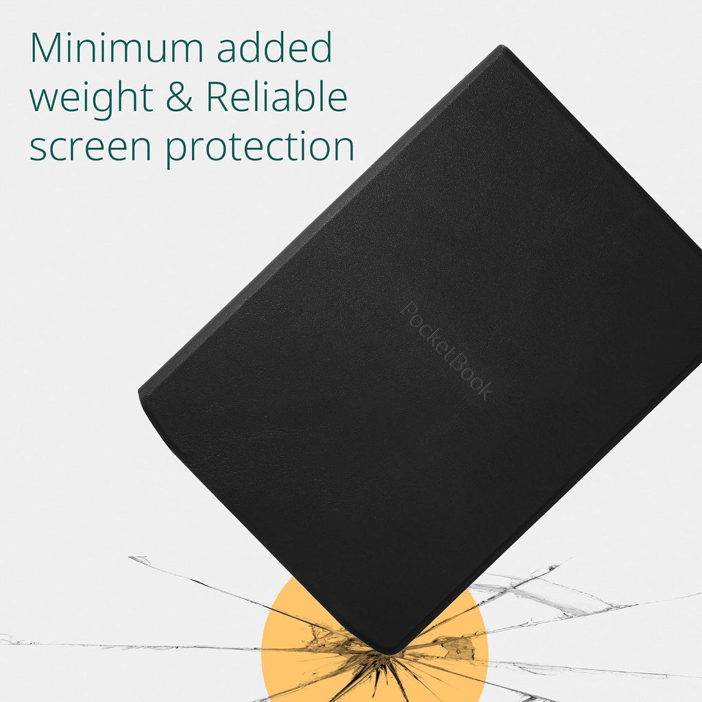 PocketBook Funda para lector electrónico para InkPad 4 y InkPad Color 2 | Funda abatible con función de sueño inteligente | Protección duradera | Fundas ligeras perfectas para viajes | Funda para lector de libros electrónicos en negro