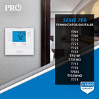 PRO1 T701 - Termostato de pared no programable de una sola etapa para sistemas convencionales de 1 calor/1 frío, termostato digital convencional para el hogar