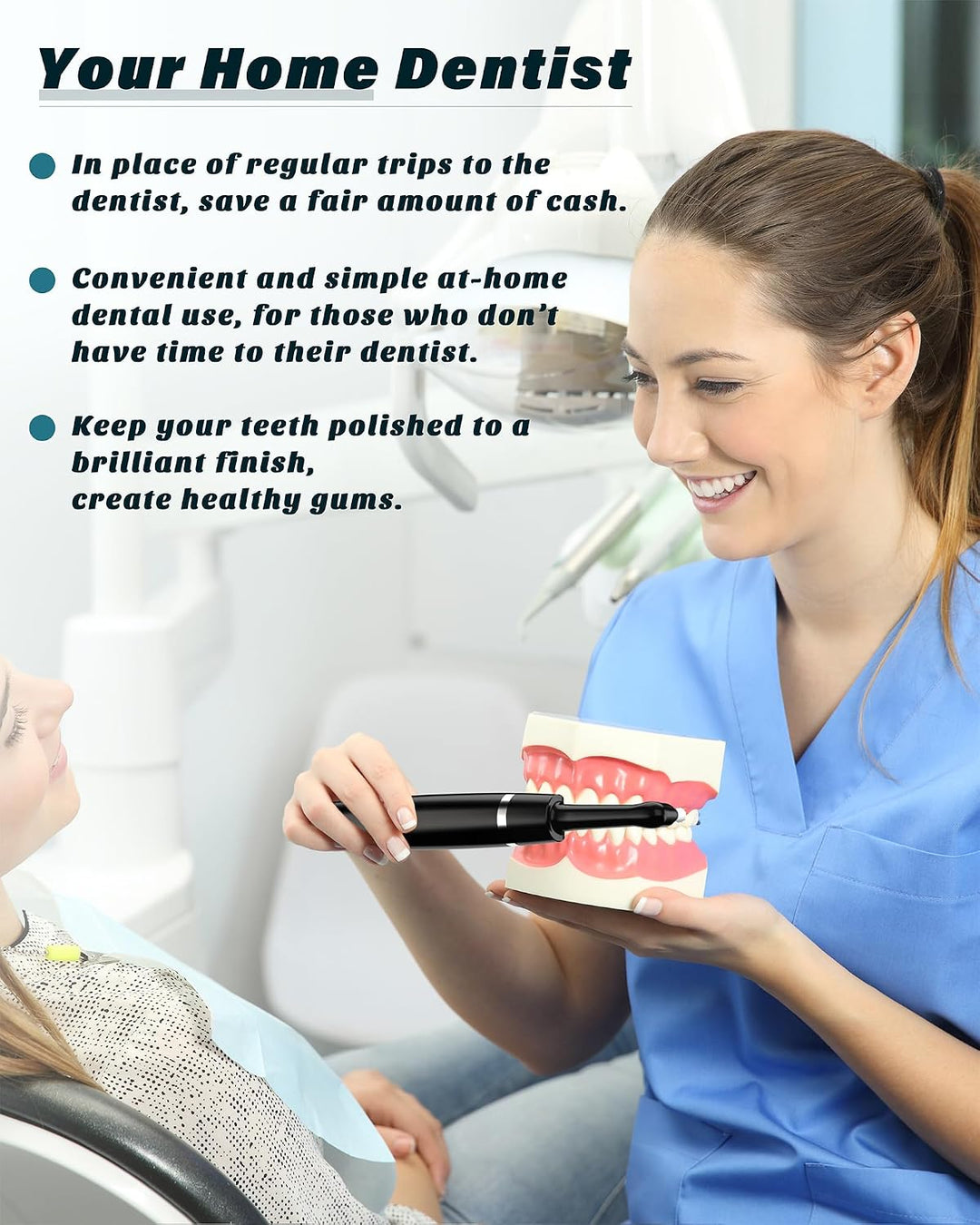 Pulidor de Dientes, Kit Recargable de Blanqueamiento Dental para Li...