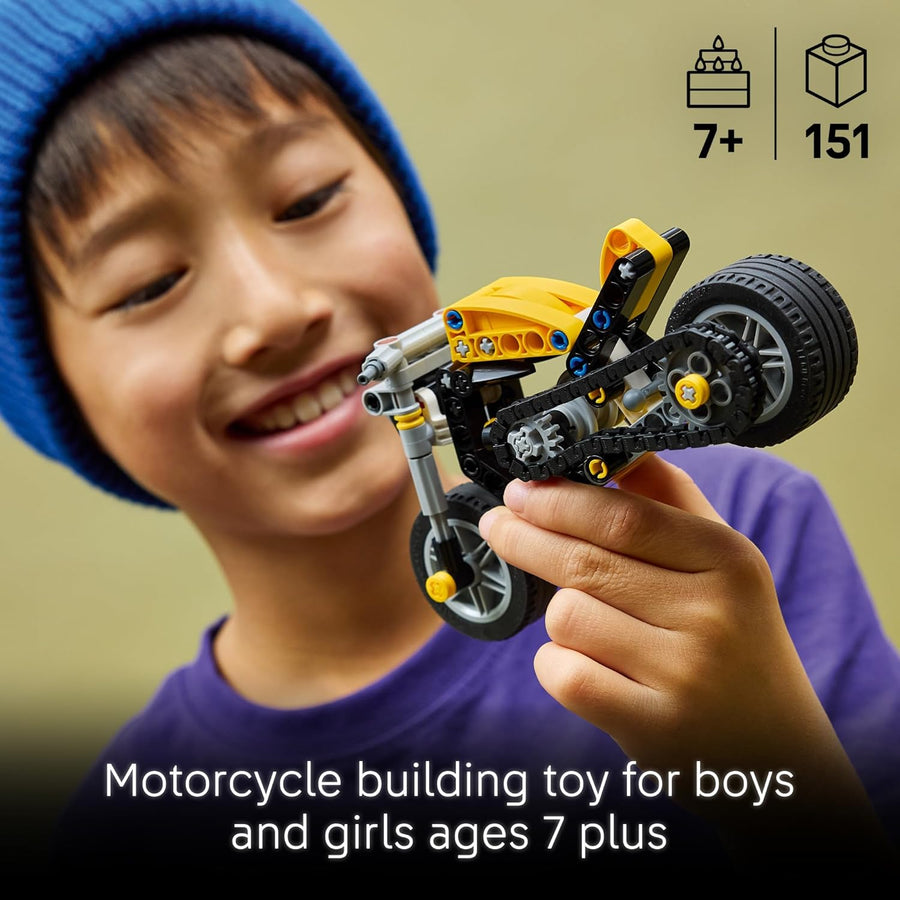 LEGO Technic - Juguete de motocicleta amarillo \u2013 Juguete de co...