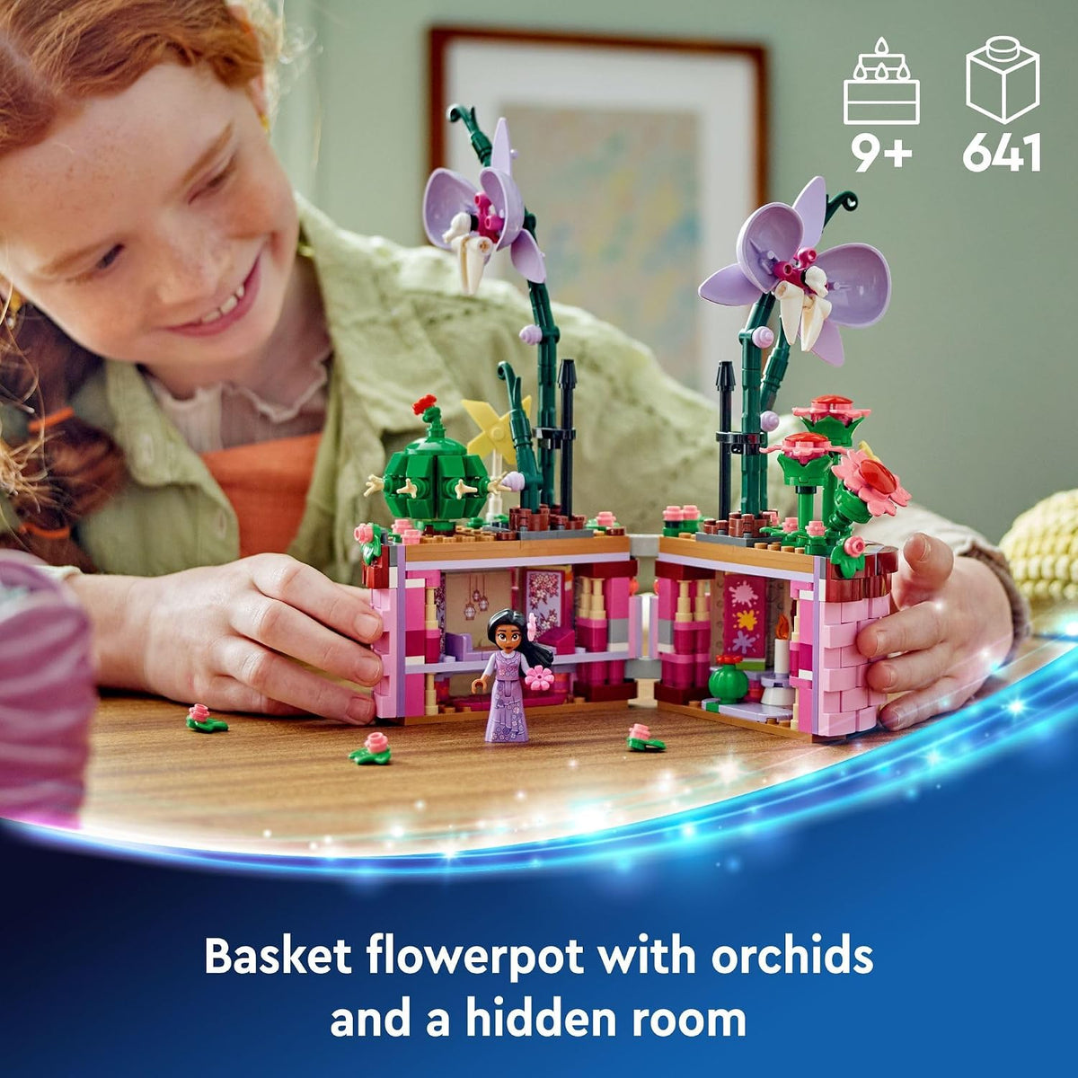 LEGO Disney Encanto Isabela's Flowerpot, juguete de flor de orquídea construible para niños con mini-muñeca de Disney Encanto, juguete para jugar y exhibir, regalo divertido para niñas y niños de 9 años, 43237