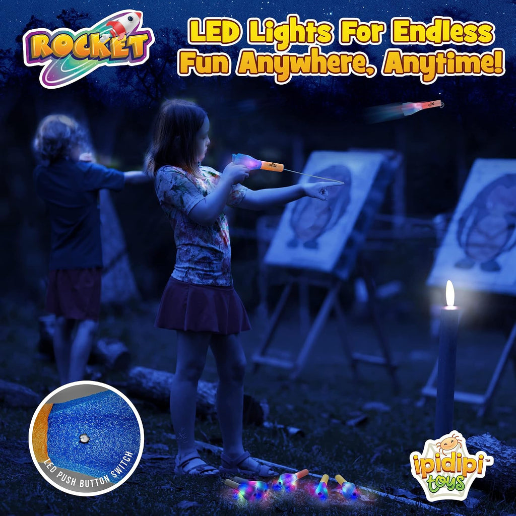 IPIDIPI TOYS - Cohetes de dedo, paquete de 12, lanzador de espuma para