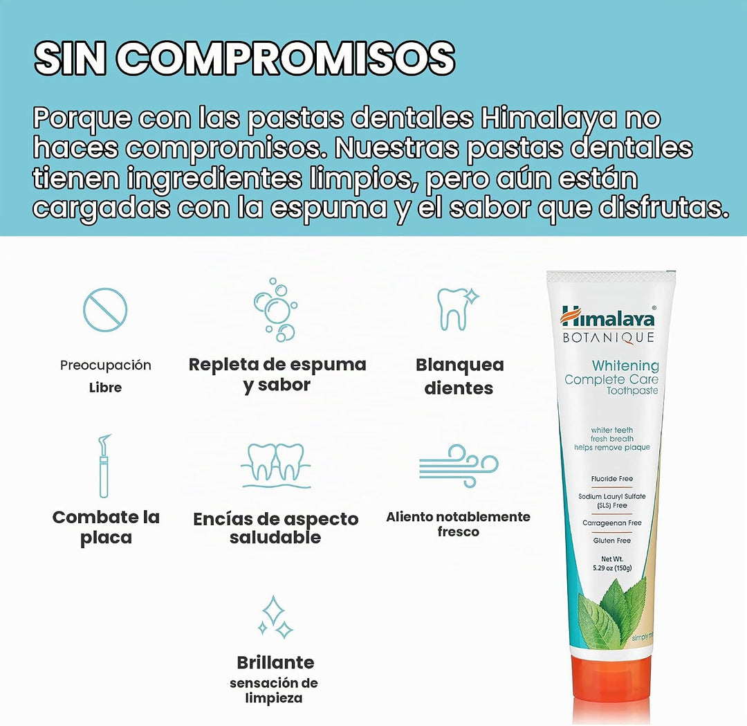 Pasta de dientes Himalaya Whitening, simplemente menta 5.29 onzas,...