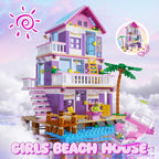 Juego de construcción de casa de playa, juguetes de construcción de casas de villa junto al mar, compatibles con Lego Friends Sets para niñas de 8 a 12 años, kit creativo de construcción de casa de campo, regalo para Navidad, día de San Valentín, fiesta