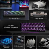 x XVX M67 Teclado inalámbrico 60% por ciento, teclado topográfico Q...