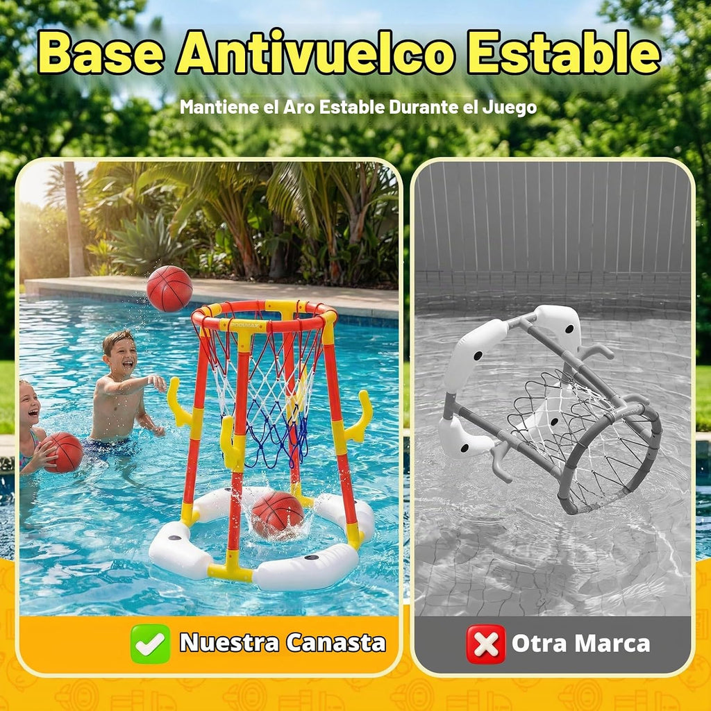 2 en 1 - Juguetes de lanzamiento de aro y anillo de baloncesto