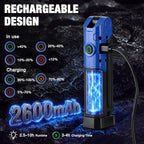 WORKPRO Luz LED magnética de trabajo de doble cara, luz recargable plegable
