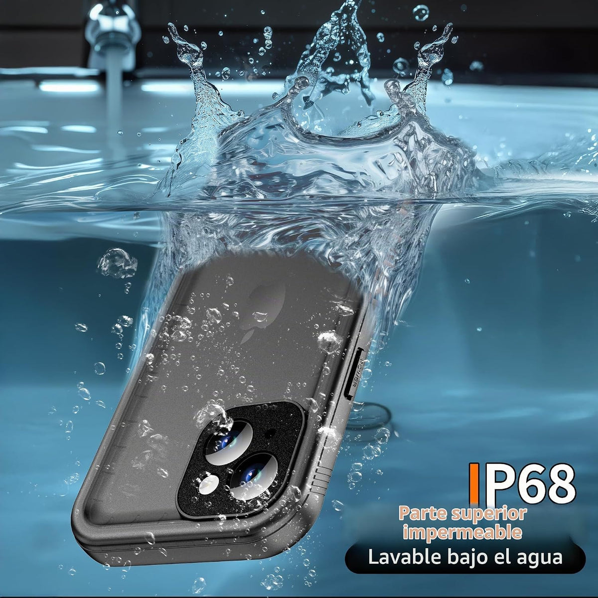 Cozycase Funda impermeable para iPhone 13, resistente militar, cuerpo