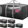 Paquete de 6 bolsas de mudanza con cremallera lateral completamente abierta, extra grandes de 93 L, resistentes al agua, plegables para almacenamiento para dormitorio universitario, mudanza y organización del hogar, color gris