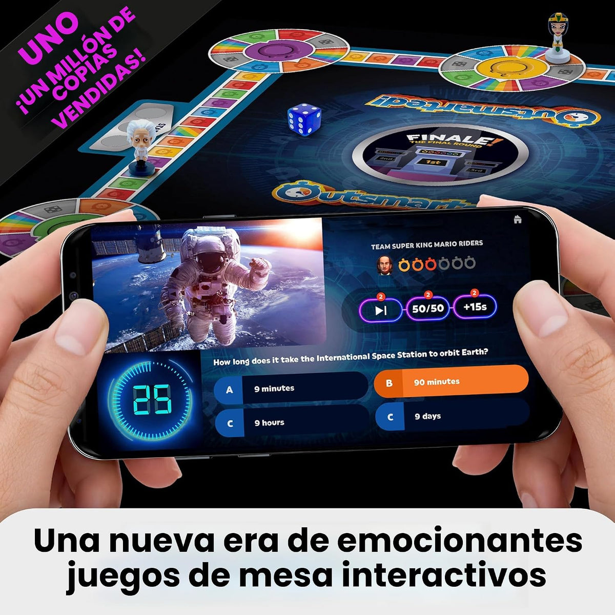 Outsmarted Live Quiz Show Juego de Mesa Interactivo - Ultimate, Edades 8+