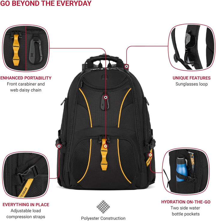 SwissGear 1900, Negro\/Dorado, 17 pulg.