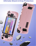 Funda UYIYE para Steam Deck OLED & LCD, Protectora Rosa Divertida con Soporte
