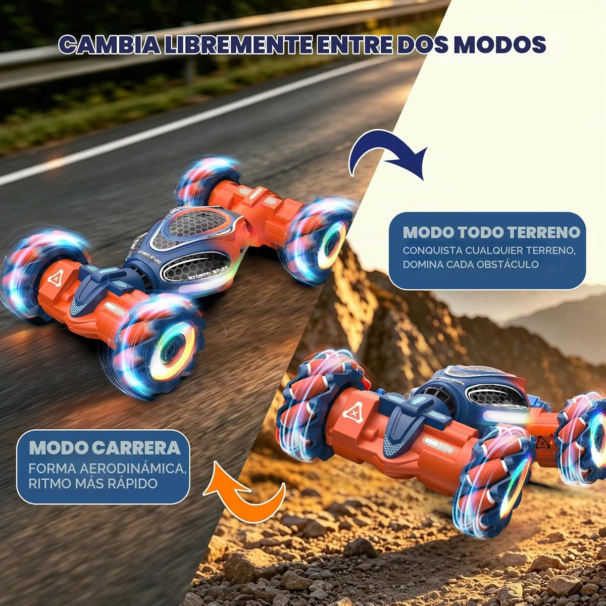 Coche de control remoto - RC Drift Car Gesture Sensing Toy Boy Edad 6-8-12