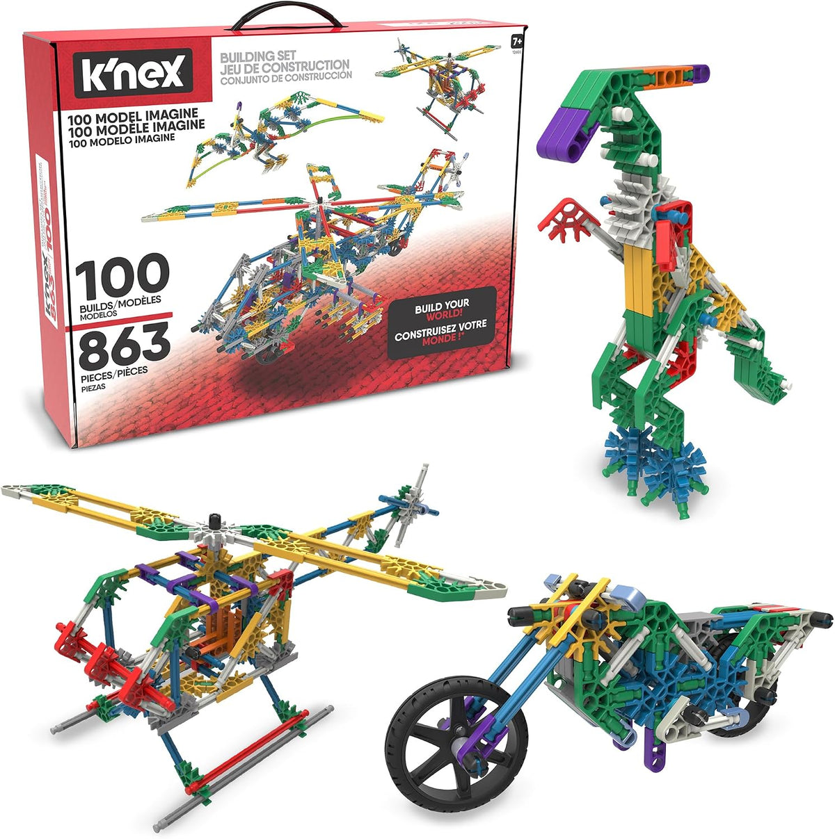 Conjunto de fichas para armar más de 100 modelos, de K'NEX