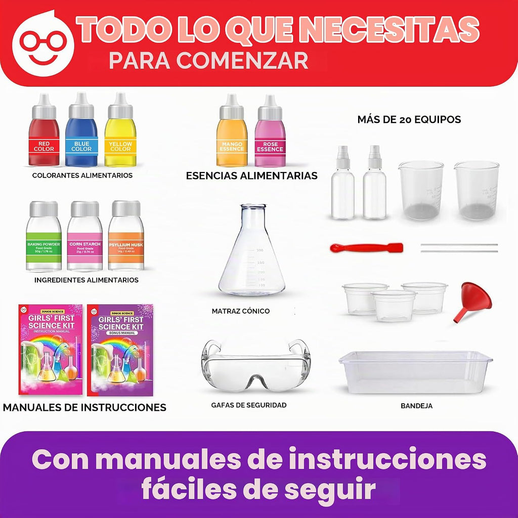 Doctor Jupiter Kit de primeros experimentos científicos para niñas a partir