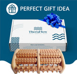 TheraFlow Masajeador de pies de madera para neuropatía, dolor de ta...