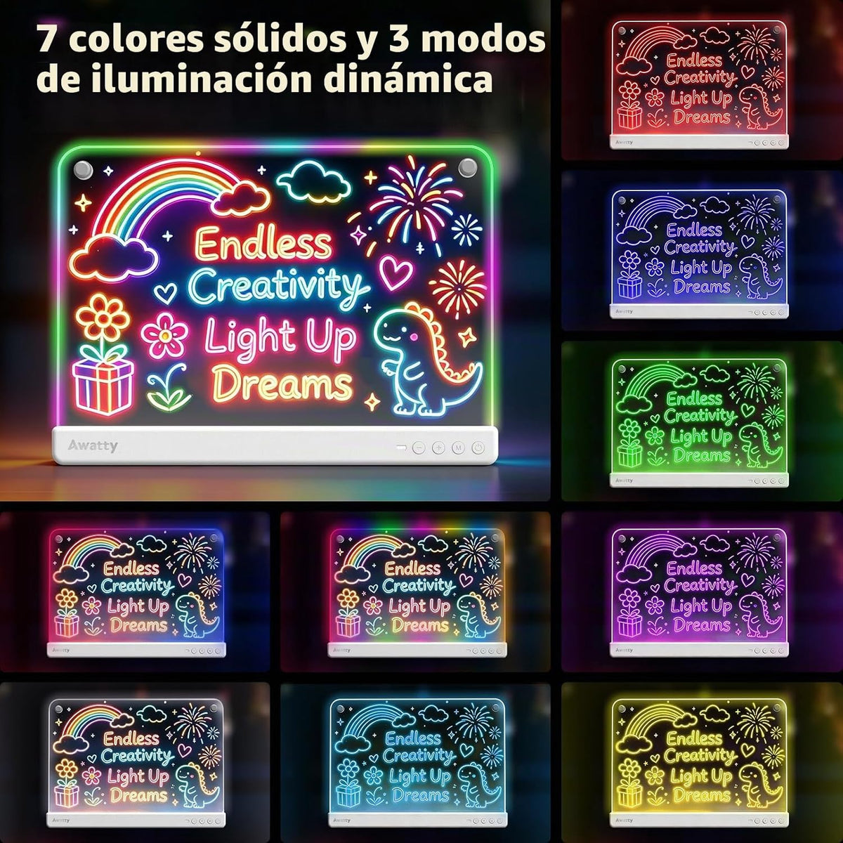 Tablero de dibujo LED de 16 pulgadas, regalos de juguetes para niños