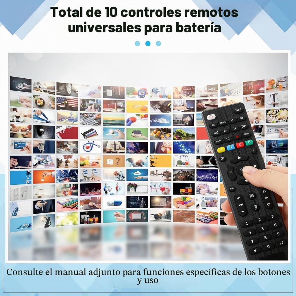 Paquete de 50 unidades de repuesto universales para TV, compatible con todos los televisores inteligentes, LED, LCD, HDTV, serie 3D, para motel, hotel, hogar de ancianos, regular