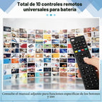 Paquete de 50 unidades de repuesto universales para TV, compatible con todos los televisores inteligentes, LED, LCD, HDTV, serie 3D, para motel, hotel, hogar de ancianos, regular