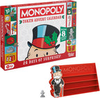 Calendario de Adviento Monopoly Token | Cuenta regresiva de 24 días con 24 fichas (incluyendo 8 fichas exclusivas) | Navidad para niños | A partir de 8 años