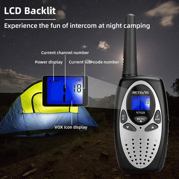 Retevis RT628 Walkie Talkies para niños, regalos de juguete para ni...