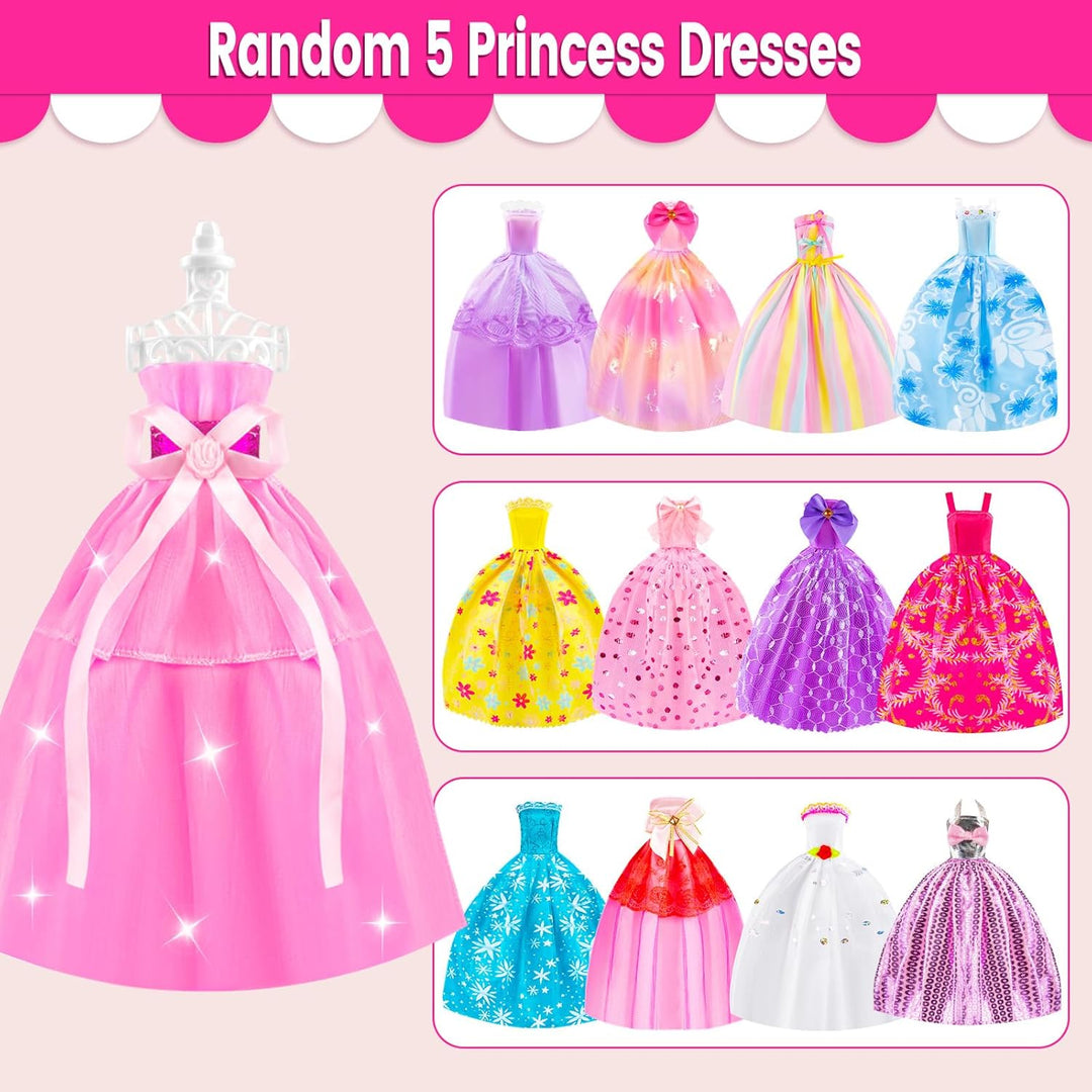 137 piezas de ropa y accesorios de muñeca para guardar en el armari...