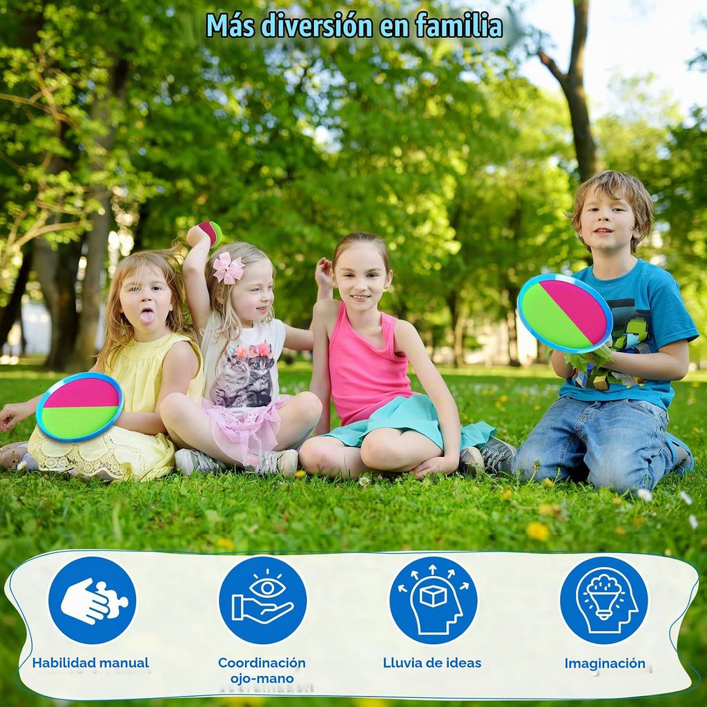 Juego de pelotas para lanzar y atrapar, juguetes al aire libre para playa, piscina y patio