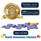 White Mountain Rompecabezas de 1000 piezas de Halloween, otoño y otoño, piezas grandes, regalo para adultos y familia, 24 x 30 pulgadas, casa de Halloween