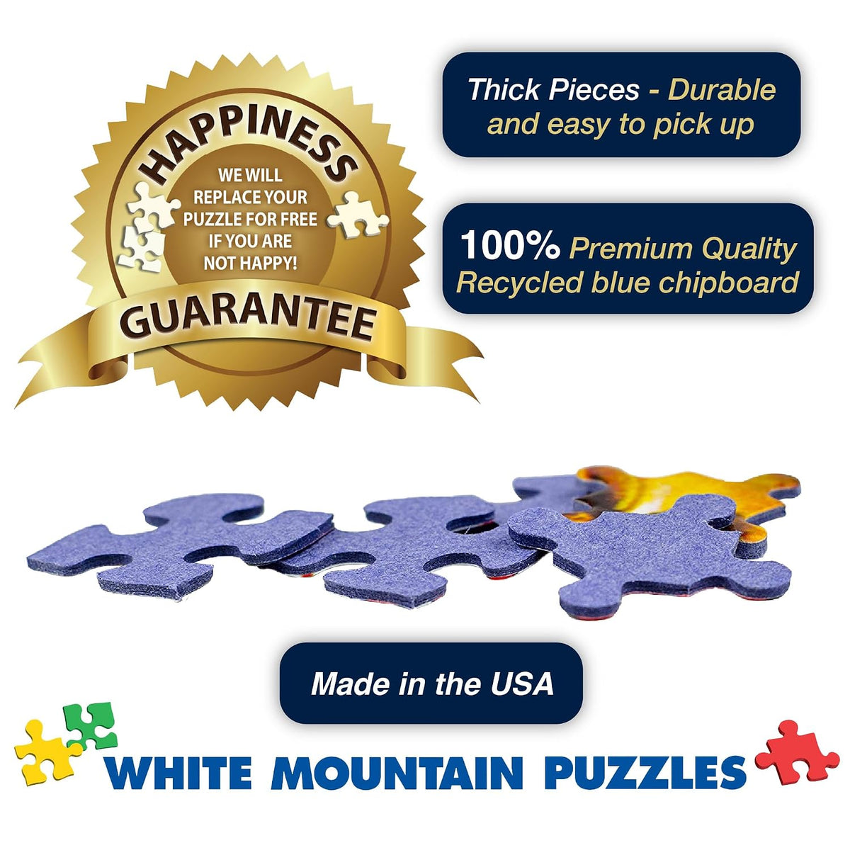 White Mountain Rompecabezas de 1000 piezas de Halloween, otoño y otoño, piezas grandes, regalo para adultos y familia, 24 x 30 pulgadas, casa de Halloween