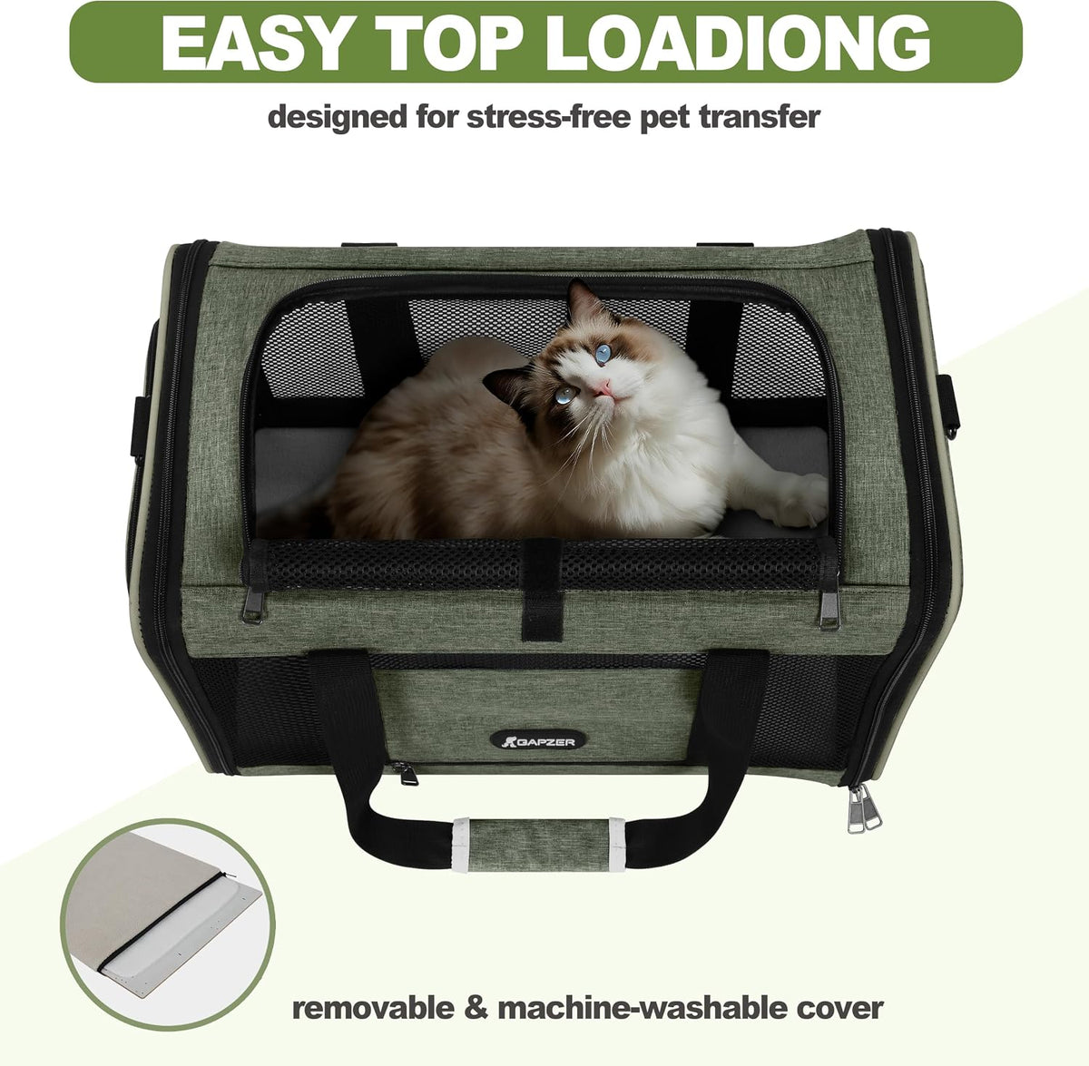 Bolsa de transporte mediana para gatos, ligera, suave y pequeña caja
