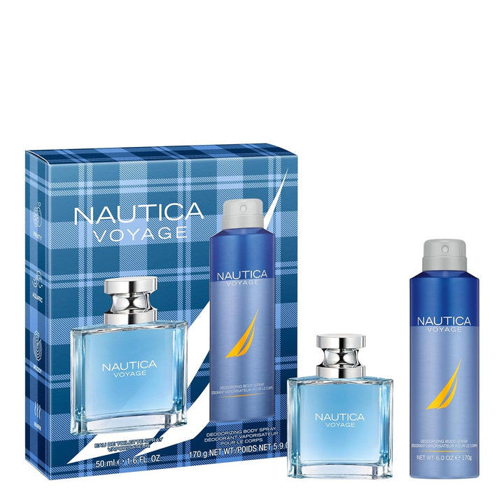 Nautica Voyage Giftset, 1.6 fl oz EDT + 6 oz desodorizante corporal...