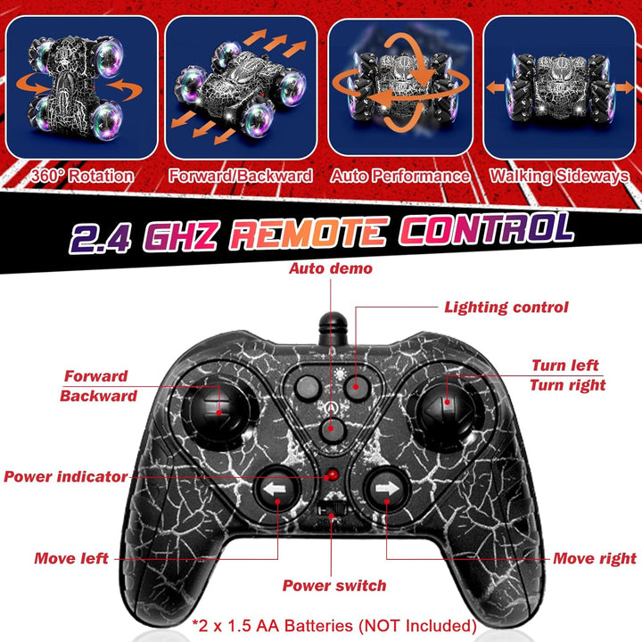 Coche de Control Remoto Controlado a Mano, Coche RC Acrobático con...