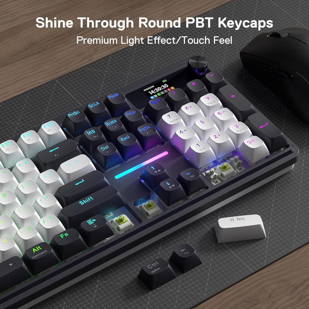 Redragon K762 Wireless Gasket Gaming Keyboard w\/Hype Screen &amp;...