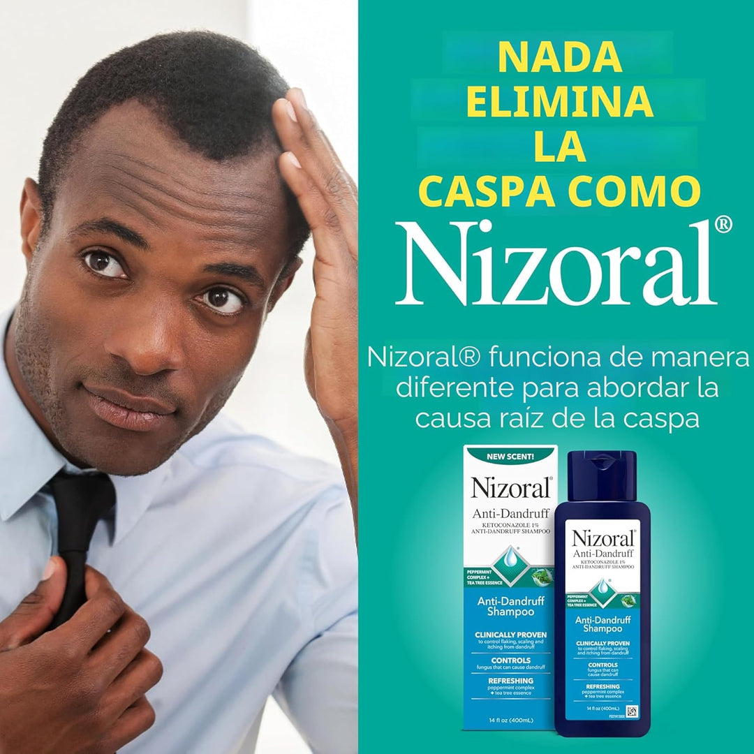 Nizoral Champú anticaspa con 1% de ketoconazol, 14 onzas líquidas,...