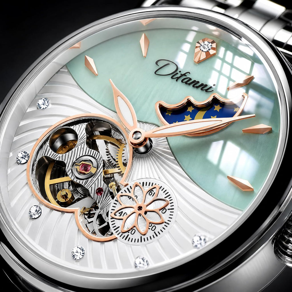 Vetra Relojes automáticos para mujer, reloj de pulsera de lujo con esfera