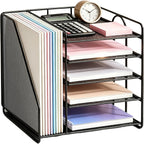 Organizador de escritorio, bandeja organizadora de papel de 5