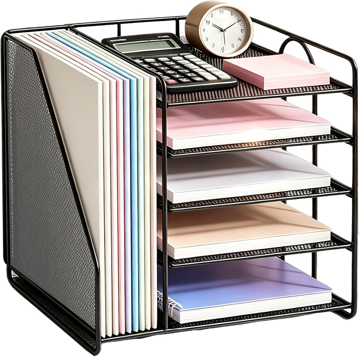 Organizador de escritorio, bandeja organizadora de papel de 5
